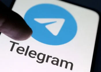 Telegram logo with Indian court and student protest over NEET exam leak