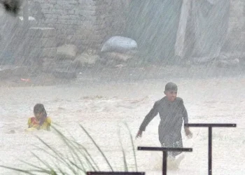 Storm clouds over Pakistan indicating heavy rain and flood risk warning issued by NDMA.