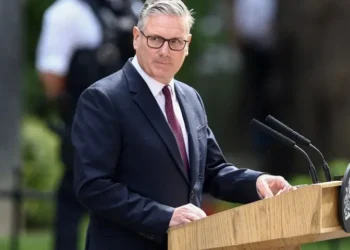 British Prime Minister Keir Starmer speaking amid announcement of resignation during ongoing UK political instability following Brexit.