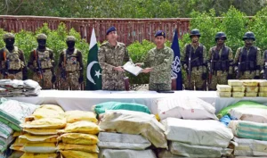 Large narcotics consignment seized during joint counter-smuggling operation off Gwadar coast.