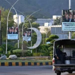 Official arrival of Iranian President Masoud Pezeshkian during visit to Pakistan.