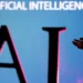 Illustration of AI cyber security threat warning from intelligence agencies and digital network security systems