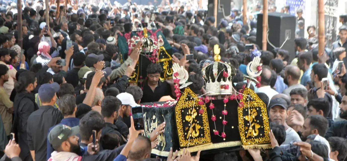 Security arrangements and mourning procession during Yaum-i-Ashura in Pakistan