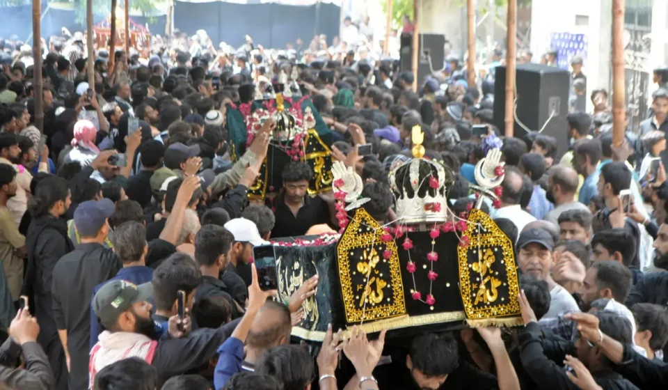 Security arrangements and mourning procession during Yaum-i-Ashura in Pakistan