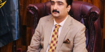 Sindh minister Syed Zulfiqar Ali Shah speaking about Karachi politics and rejecting Jamaat-e-Islami claims during press remarks.