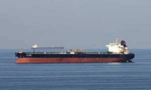 Large oil tankers operating near the Strait of Hormuz amid rising freight costs.