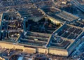 Hazmat teams respond during a precautionary air quality incident at the Pentagon.