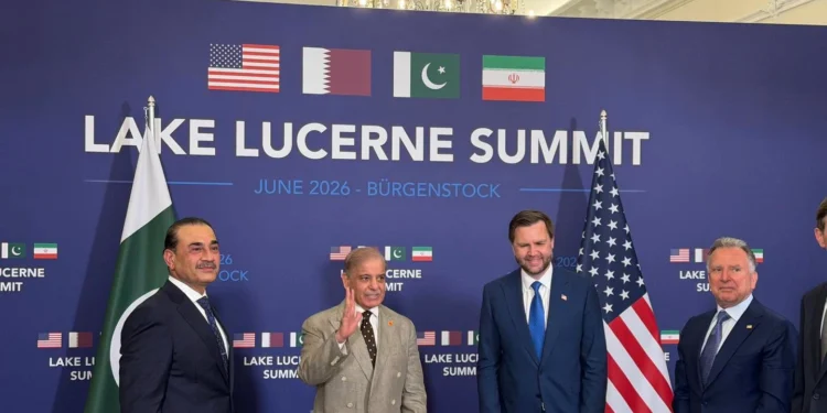 Delegations from the United States and Iran attending diplomatic talks in Switzerland.