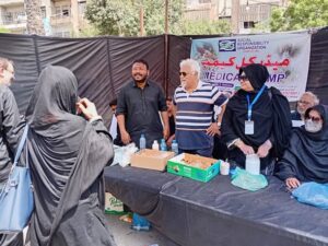Social Responsibility Organization medical camp at Markazi Juloos 10 Muharram in Regal Saddar Karachi