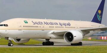 Aircraft on airport runway representing expanded air transport cooperation between Saudi Arabia and Pakistan.