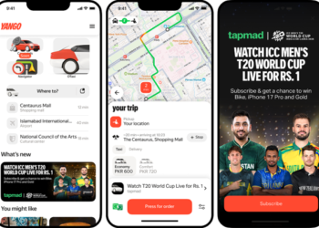 A futuristic mobile Super Apps interface showing digital advertising analytics and engagement growth.