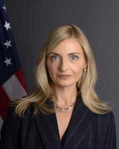 Sarah B. Rogers during her swearing-in ceremony at the US State Department in Washington, DC. PHOTO FILE
