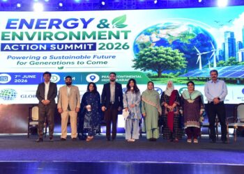 Leaders discuss water security and women’s resilience at Karachi’s Energy & Environment Action Summit 2026.