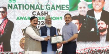 Congratulations to Ghulam Muhammad Khan on receiving the Sports Award from Commissioner Karachi,
