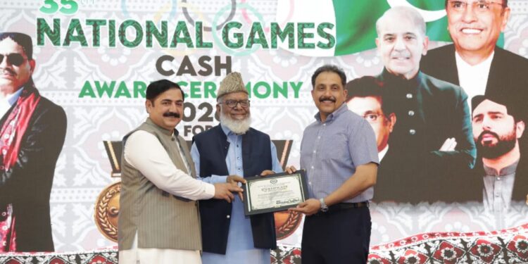 Congratulations to Ghulam Muhammad Khan on receiving the Sports Award from Commissioner Karachi,