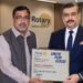 Rotary International District 3271 presenting Peace Award to Shaikh Imtiaz Hussain.
