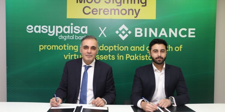 easypaisa and Binance signing MoU for fintech growth in Pakistan