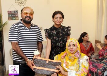 Sakan-e-Sheza Trust women empowerment AGM event in Karachi with leaders and participants on stage