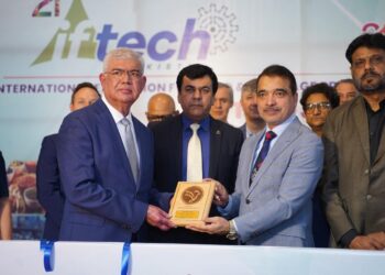 International trade exhibition at Expo Centre Lahore showcasing IFTECH Pakistan 2026 industrial innovations and global participation.