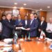 Pakistani and Iranian delegates signing LPG Pakistan MoU at Federation House Karachi to boost energy investment cooperation.