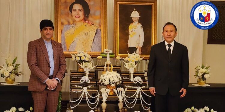Diplomatic condolence visit by Philippine Honorary Consul General at Thai Consulate in Karachi