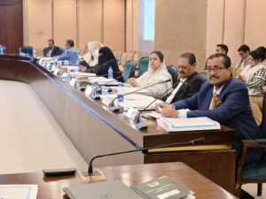 Finance and Revenue Standing Committee meeting in Pakistan National Assembly with lawmakers and finance officials