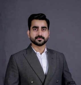 Portrait of PPP Sindh Assembly member Naeem Kharal.