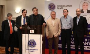 Businessmen Panel meeting in Karachi discussing Federal Budget 2026–27 and industrial policy concerns.