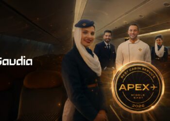 Saudia airline cabin crew and aircraft recognised with APEX cabin service award
