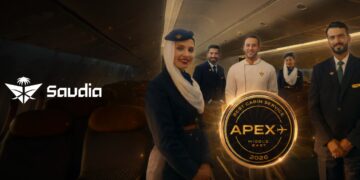 Saudia airline cabin crew and aircraft recognised with APEX cabin service award