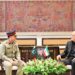 Field Marshal Syed Asim Munir during meeting with Iranian President Masoud Pezeshkian discussing regional peace and bilateral cooperation.