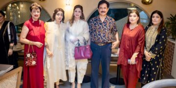 Participants gathered at MKP Pakistan's Eid Milan Dinner networking event in Karachi.