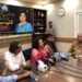 Actress Sania Saeed speaking to journalists and artists at Karachi Press Club.