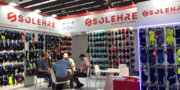 Visitors explore bicycle and e-mobility displays at Eurobike 2026 featuring Pakistani exhibitors in Frankfurt, Germany.