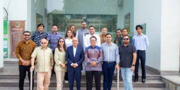 Indonesian diplomat Dewanto Priyokusumo attends a farewell luncheon hosted by the Pakistan-Indonesia Business Forum in Karachi.