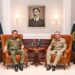 Field Marshal Asim Munir and Lieutenant General Saddam Khalifa Haftar during a meeting at GHQ Rawalpindi