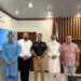 Delegation of Orangi Traders Association meeting SSP Kemari Shangar Malik in Karachi over security and business issues.