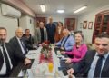Rotary Club Athens-Goudi delegation during the medical equipment donation ceremony at Kalymnos Hospital.
