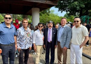 Dr. Assad Mujtaba meeting community members and local leaders during his Clifton City Council 2026 campaign activities.