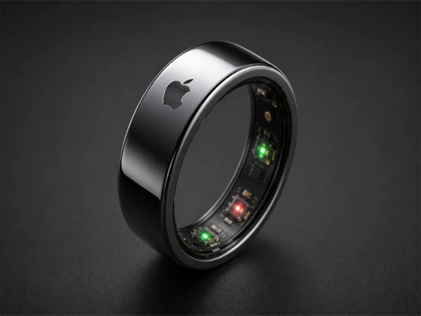 Illustration representing a possible Apple smart ring wearable device