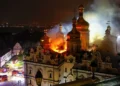 Volodymyr Zelensky Condemns Kyiv Strikes Damaging Dormition Cathedral Fire