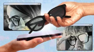 Smart glasses and wearable AI devices representing a future with reduced screen dependence.