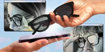 Smart glasses and wearable AI devices representing a future with reduced screen dependence.