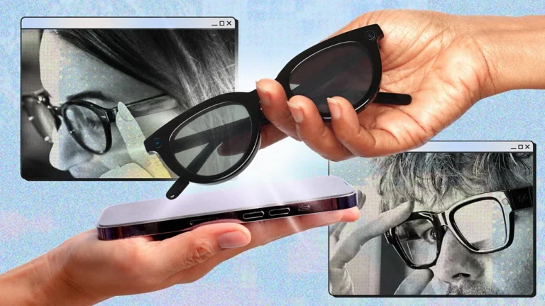 Smart glasses and wearable AI devices representing a future with reduced screen dependence.