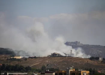 Smoke and destruction in southern Lebanon after Israeli airstrikes ahead of the Israel-Hezbollah ceasefire.