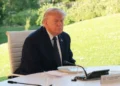 Officials meet during diplomatic discussions on regional security and nuclear inspections.
