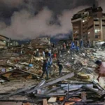 Emergency responders conduct rescue operations following twin earthquakes in Caracas, Venezuela.