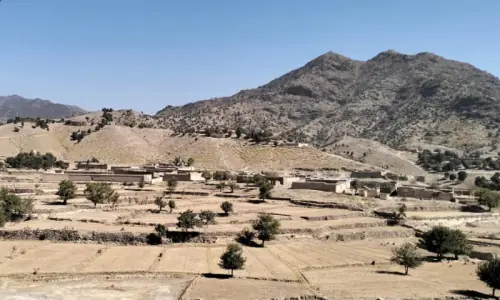 Rescue workers at the site of a suspected quadcopter attack in Lower South Waziristan, Khyber Pakhtunkhwa.