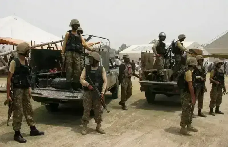 Pakistan security forces conducting Operation Al-Azm against terrorists in Balochistan.