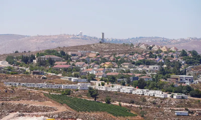 Unfinished house in the West Bank village of Jalud that a Palestinian family says Israeli settlers seized.